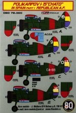 1/72 Decals Polikarpov I-15 Chato in Spain Vol.1
