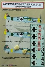 1/72 Decals Bf 109 G-10 (Croat. Air Force) Part 1