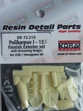 1/72 Polikarpov I-153 Finnish Exterior set with Browning Bulges
