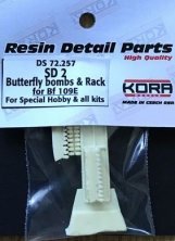 1/72 Sd 2 Butterfly bombs & rack for Messerschmitt Bf-109Es