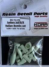 Kora Model 1/72 Junkers Ju 87B/R Set Bombes Italiennes
