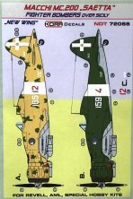 1/72 Decals MC.200 SAETTA Fight.Bombers over Sicily