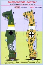 1/72 Decals MC.200 SAETTA Luftwaffe Service Pt.2