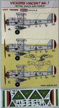 1/72 Decals Vickers Vincent Mk.I Royal Iraqi AF