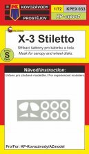 1/72 Douglas X-3 Stilleto wheels and canopy frame paint mask