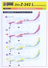 1/72 Decals Zlin Z-242 L Civil service