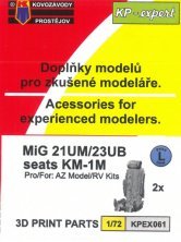 1/72 Mikoyan MiG-21UM/MiG-23UB seats 3D printed parts for Az Mod 1/72 Mikoyan MiG-21UM/MiG-23UB seats 3D printed parts for Az Mod