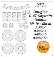 1/72 Douglas C-47 Skytrain, Dakota + wheels masks
