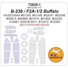 1/72 Brewster F2A-2 Buffalo U.S. Navy for Hasegawa