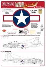 1/48 Scale Boeing B-17F/B-17G Flying Fortress Red Outlined Stars