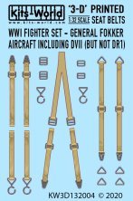 1/32 WWI Fighter Set Fokker Seat Belt decals