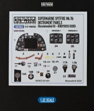1/32 Full colour Instrument Panel Supermarine Spitfire Mk.V