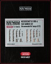 1/48 Messerschmitt Bf-109G-6 harness 3D Seat Belts for Tamiya