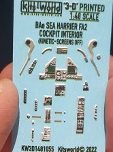 1/48 BAe Sea Harrier FA.2 screens Off 3D Full colour Instrument