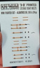 1/72 WWI Fighter Set Albatross Seat Belt decals