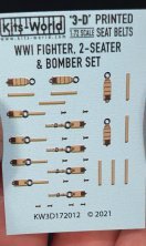 1/72 WWI Fighter Set German 2-Seater and Bomber Seat Belt decals