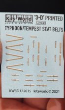1/72 WWII Hawker Typhoon-Tempest Seat Belt decals