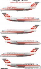 1/144 Douglas DC-9 (DC-9-14) TWA/Trans World Airlines