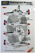 1/72 Decals Mustangs over Uruguay (TAM/HAS)