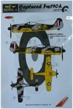 1/72 Decals Captured Fw190A  Part I. (TAM)