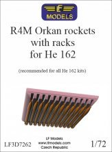 LF Model R4M Orkan Roquettes avec Rails He-162 1/72