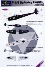 1/32 Decals P-38L Lightning FAEC