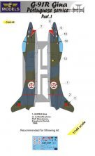 1/144 Decals G-91R Gina Portuguese service Part I