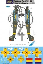 1/48 Decals Junkers Ju52/3M over Romania