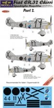 1/72 Decals Fiat CR.32 Chirri Mussolini Squadron II