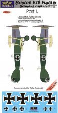 1/72 Decals Bristol F.2b Fighter Captured Part 1