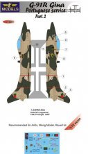 1/72 Decals G-91R Gina Portuguese service Part II