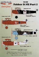 Lifelike 1/48 Fokker D.VII Part 2 D�calcomanies