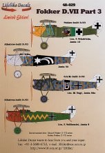 Lifelike 1/48 Fokker D.VII Part 3 D�calcomanies