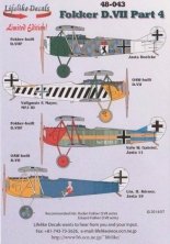 1/48  Fokker D.VII's. Fokker D. VIIF, 4348/18 of Jasta Boelcke,