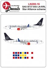 1/200 SAS Star Alliance Boeing 737-800 LN-RRL
