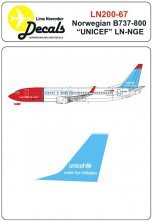 1/200 Norwegian Boeing 737-800 LN-NGE Unicef