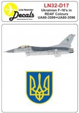 1/32 Ukrainian General-Dynamics F-16As in RDAF colors