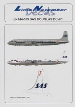 Lima November DC-7C SAS 1/144 D�calcomanies Flotte