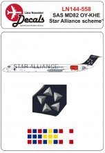 1/144 McDonnell-Douglas MD-82 SAS OY-KHE in Star Alliance cs (de