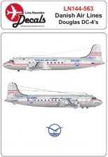 1/144 DDL Danish Air Lines DC-4 for the Minicraft kit