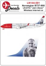 1/144 Norwegian Boeing 737-800 LN-DYU Jorn Utzon + Wifi cs