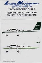Decals 1/72 DHC-6 Twin Otter Wideroe Schema 3 und 4