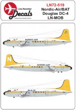 1/72 NORDIC-AIR/BAT Douglas DC-4 (for Mach 2 and Revell)