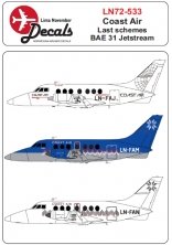 1/72 Coast Air BAE 31 The last schemes, includes masks