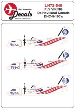 1/72 Fly Viking DHC-8-100 including Norwegian and Canadien reg.