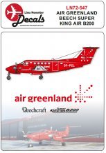 1/72 Air Greenland Beech 200 new cs. Including masks.