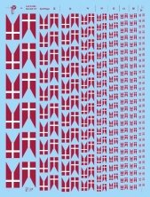 1/72 Danish Air Force splitflags