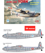 1/72 Avro York French De Gaulle & Aronavale