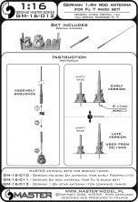 Antennenstab 1,4m Fu 7 deutscher Panzer WWII 1/16
