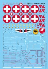 1/48 early Swiss DH-112 Venom Mk.1 / Mk.4 decals